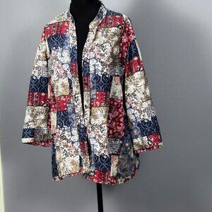 CJ Banks Button Up Top - Stretchy